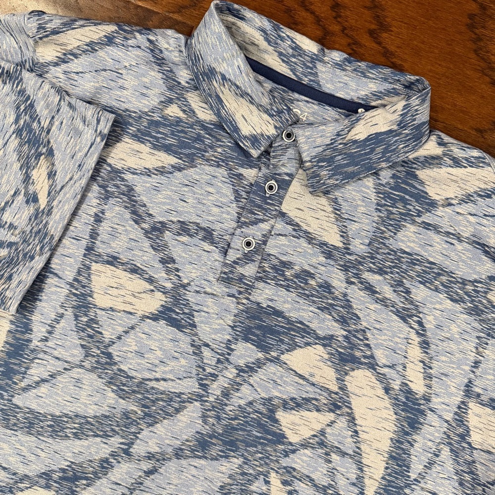 Johnston Murphy Polo Shirt Men XXL Blue Short Sleeve XC4 Lux Performance Stretch